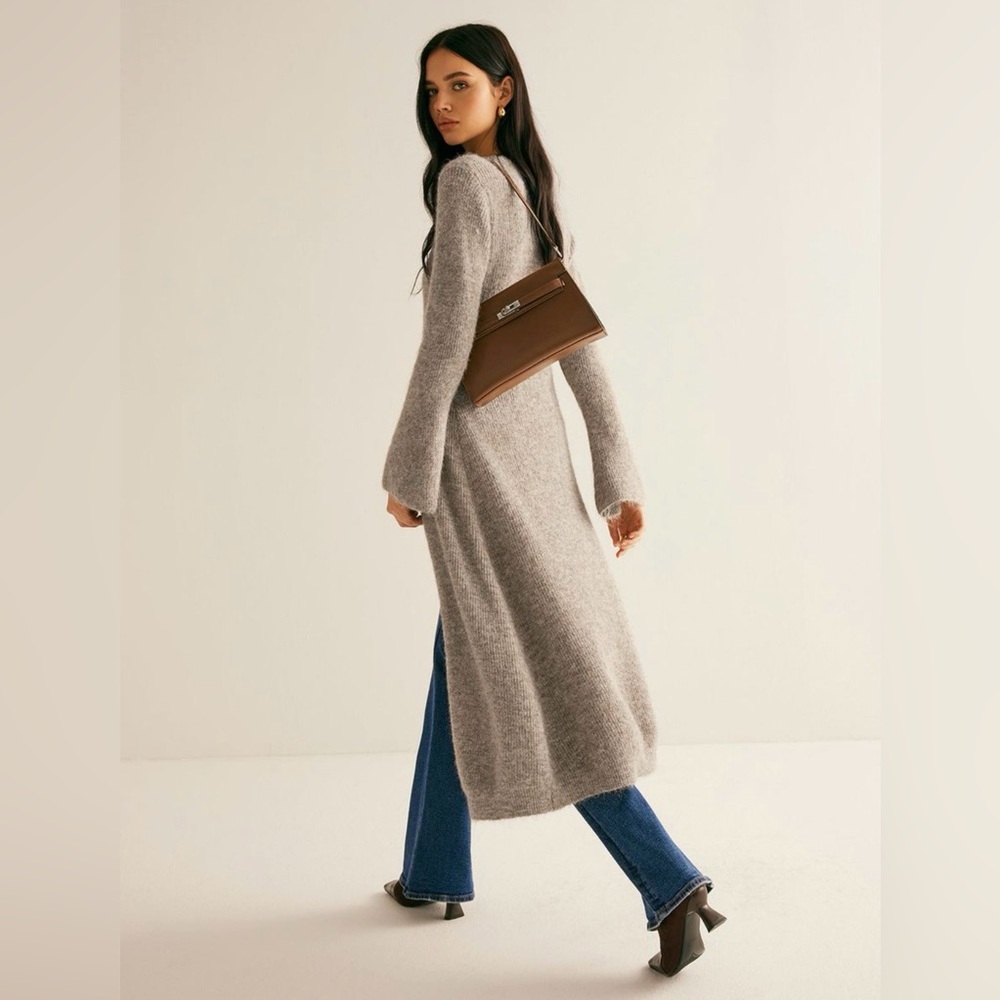 NWT Commense Stacking V-Neck Split Long Cardigan … - image 6